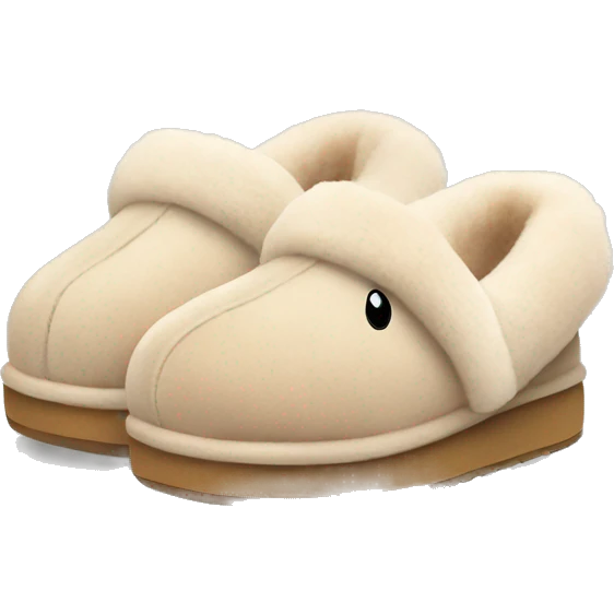 pastel beige cute ugg slippers emoji