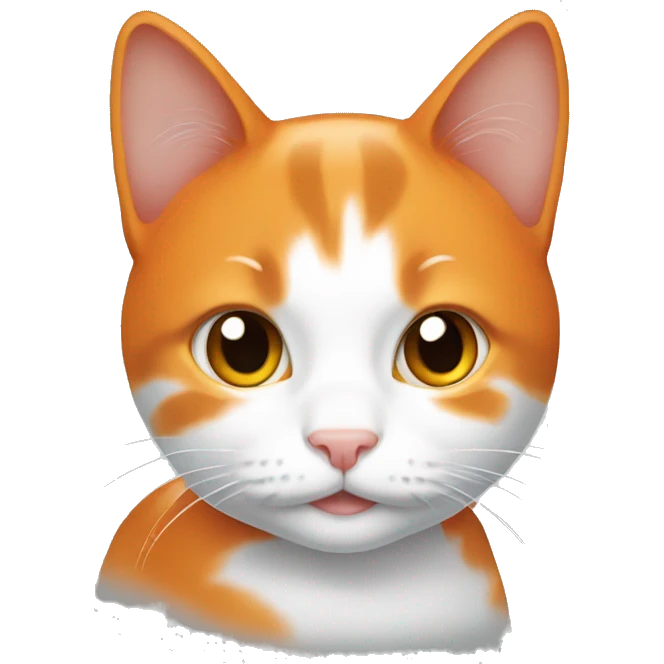 Orange and white kitty  emoji