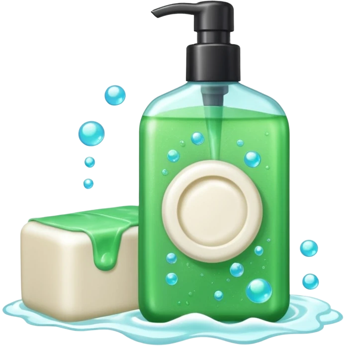 Soap and shampoo emoji