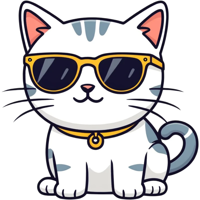 Cat with sunglasses emoji