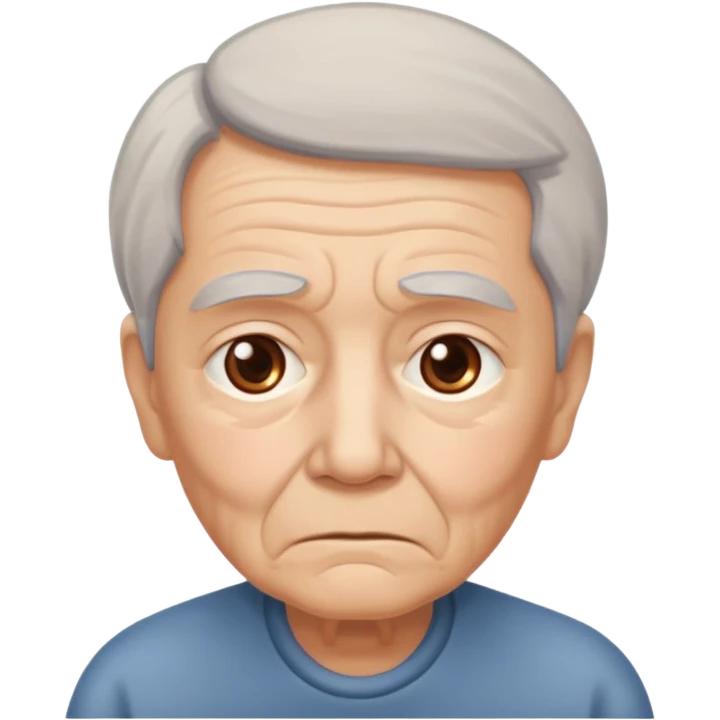 elderly sad emoji