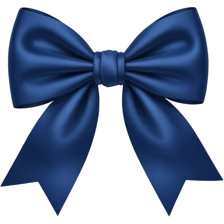 Navy blue bow emoji