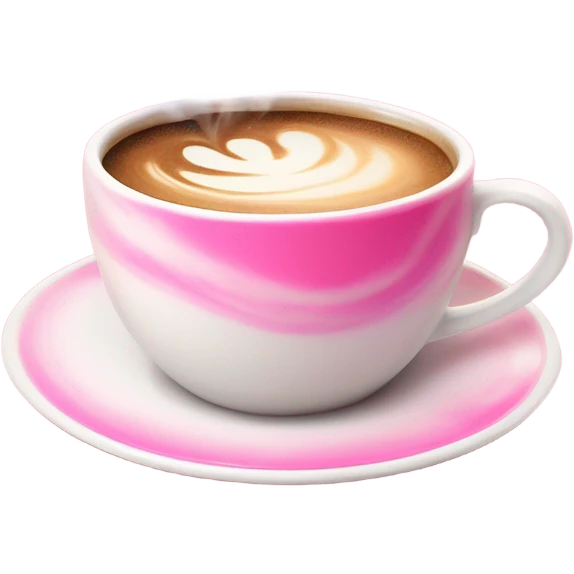 The pink and white coffee emoji
