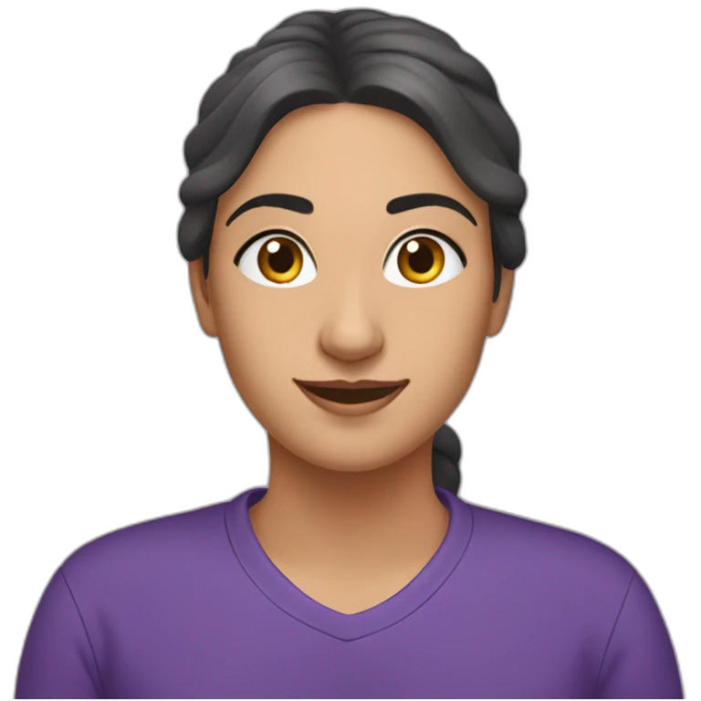 Armenian women in purple sweatshirt and congratulating someone emoji
