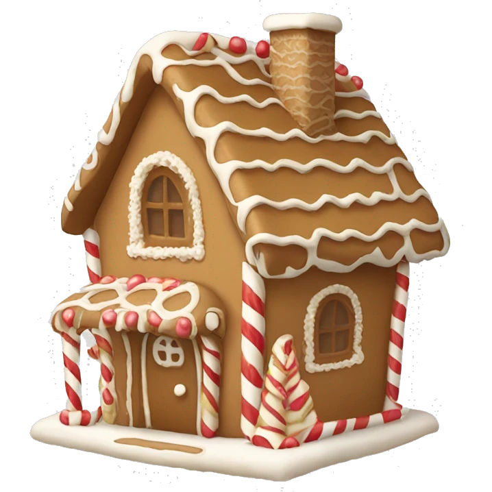 Beige gingerbread house emoji