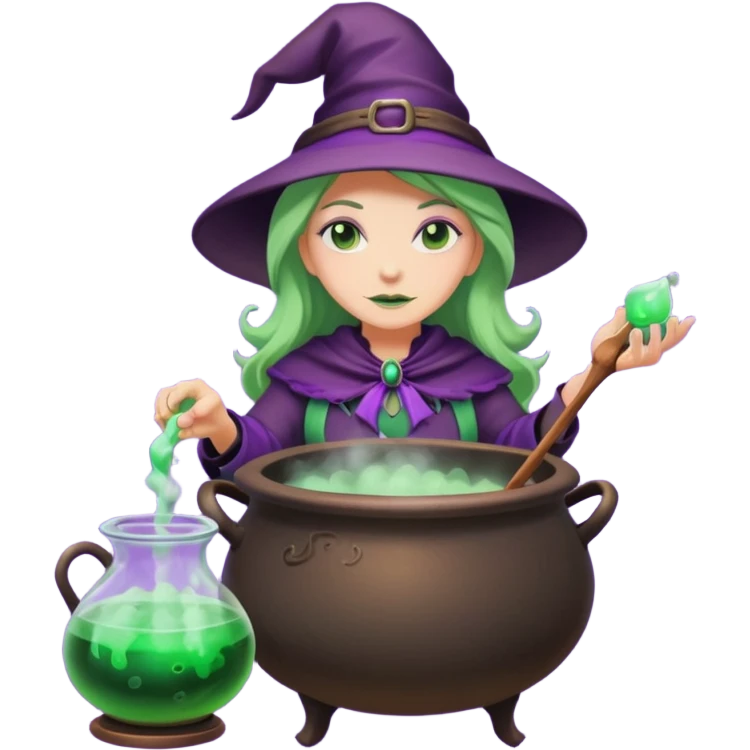 green witch cooking potion emoji