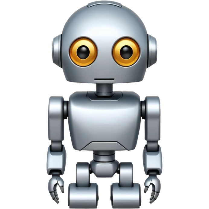 ai robot, minimal, geometric, modern emoji