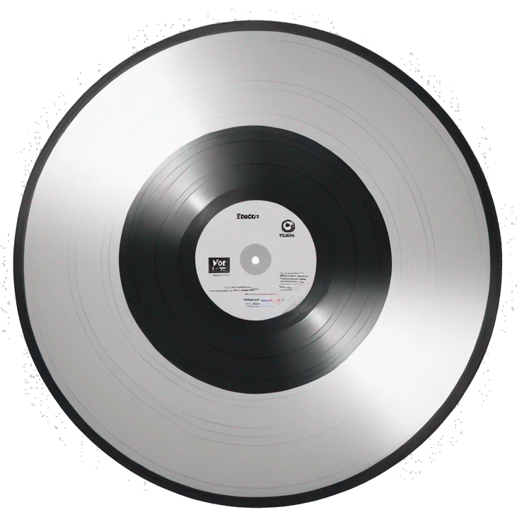 vinyl record serato with white bow emoji