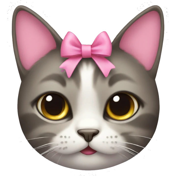 Cat with pink bow emoji