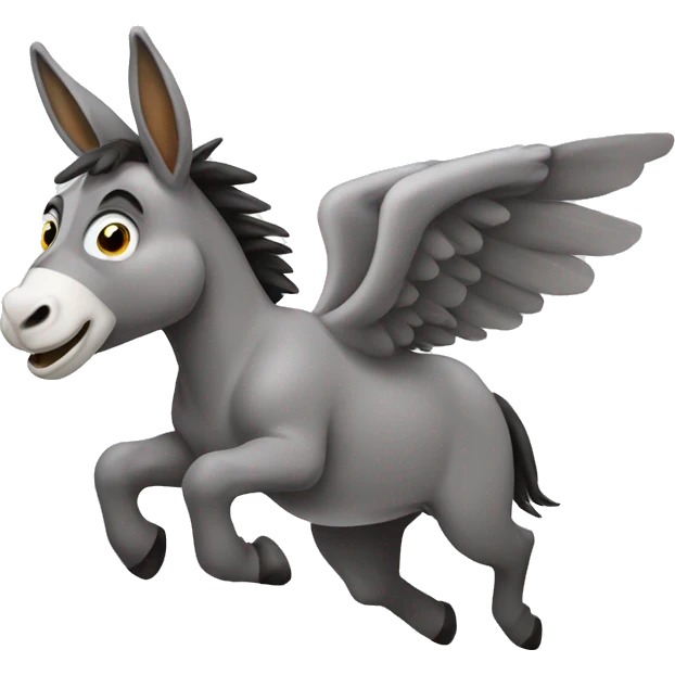 Flying donkey emoji