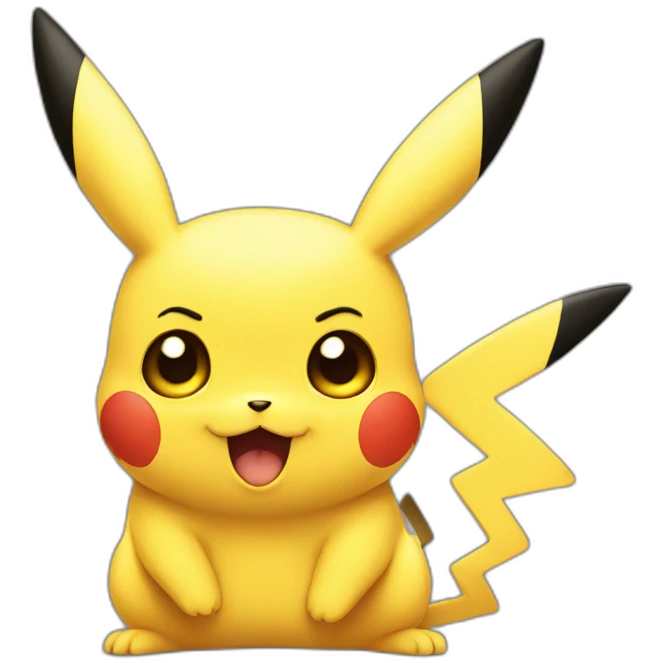 shy pikachu emoji