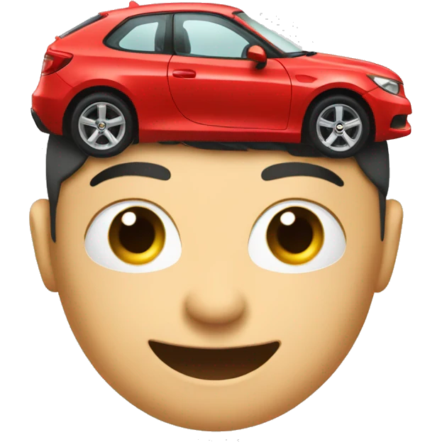 Red colour Car emoji