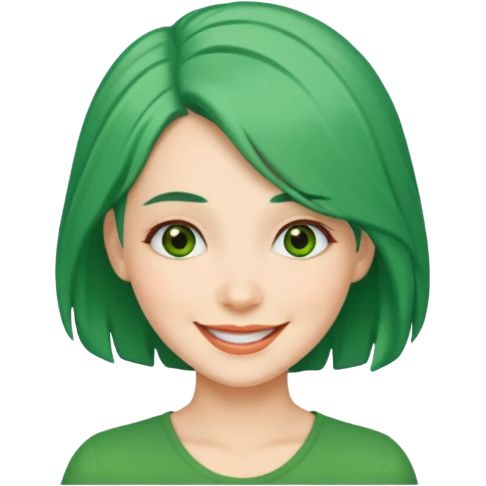 green haired woman emoji