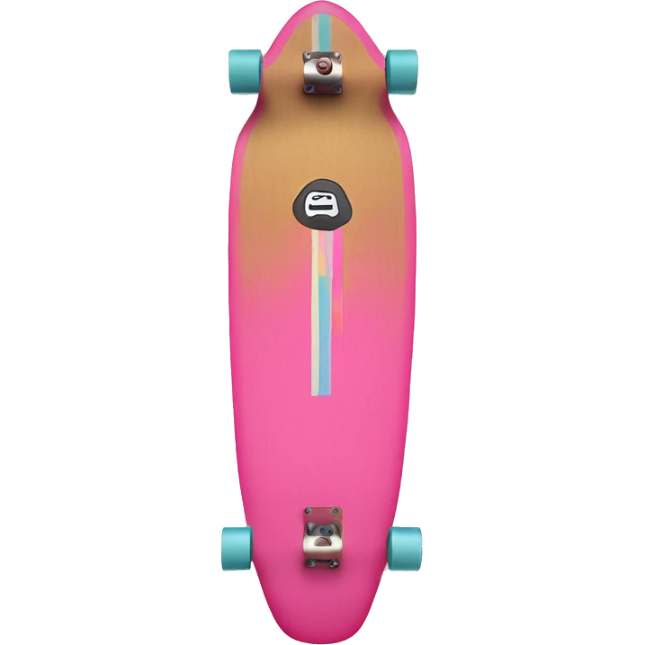Pink longboard  emoji