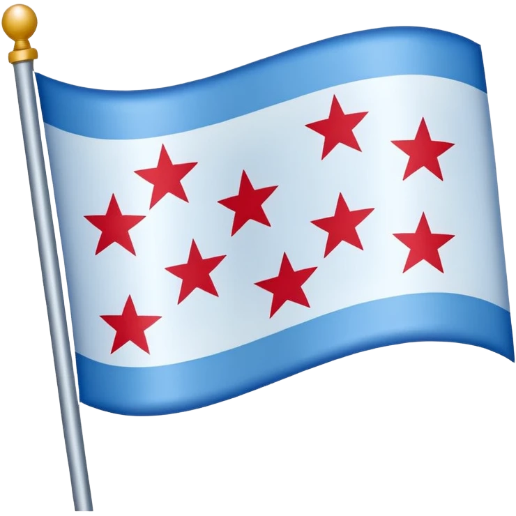 The flag of Chicago  emoji