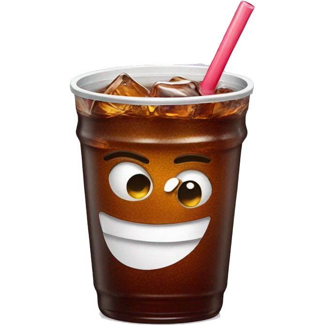 diet cola with straw emoji