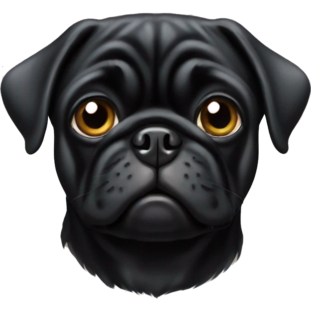 Black pug emoji