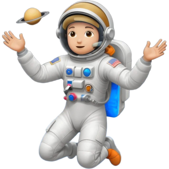 Astronaut floating in space emoji