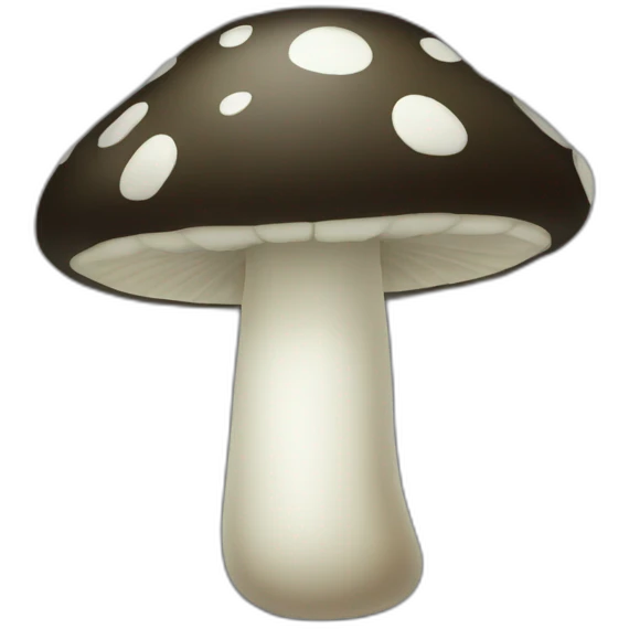 noir mushroom with white dots emoji