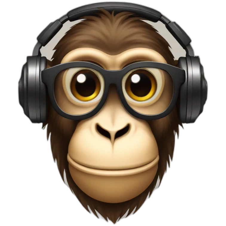 Dj monkey emoji