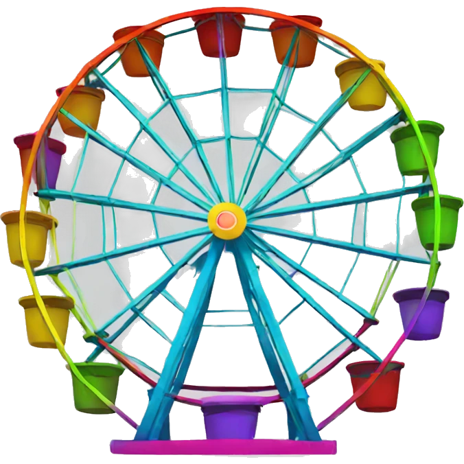 basic rainbow ferris wheel emoji