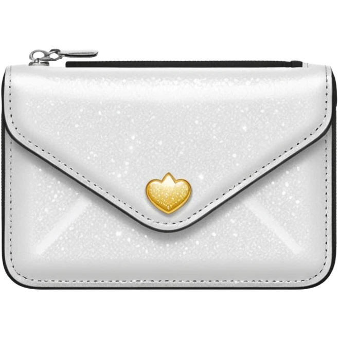 glitter white wallet emoji