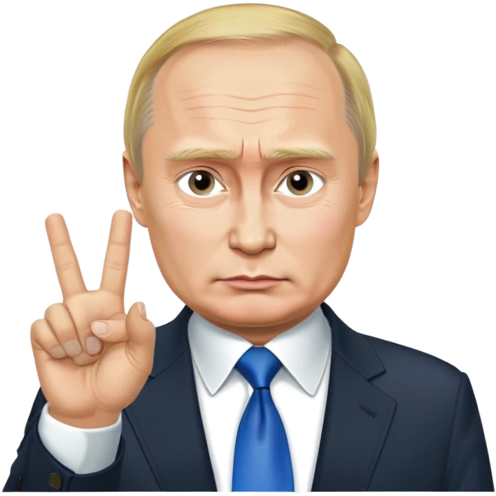Putin shows trump a "fuck you" sign emoji