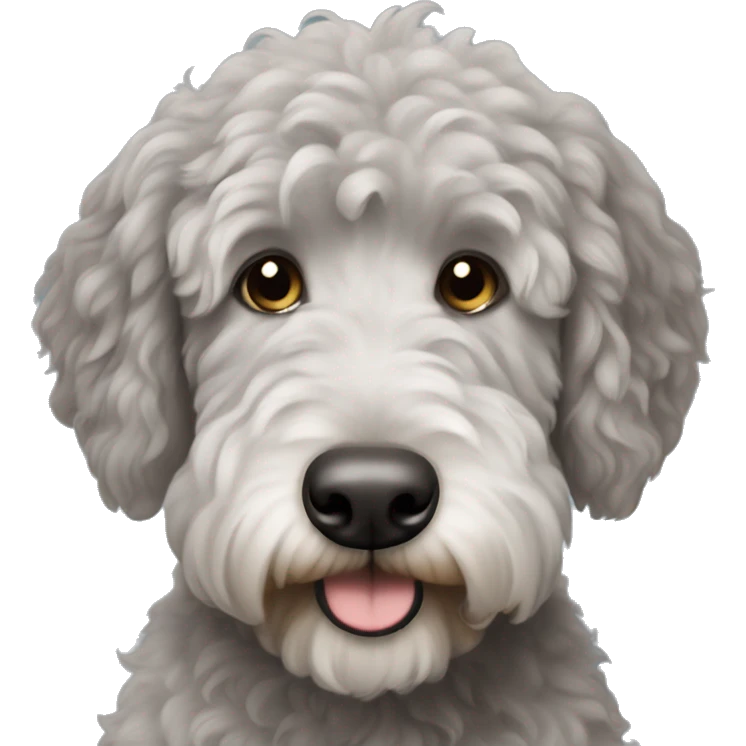 grey goldendoodle dog emoji