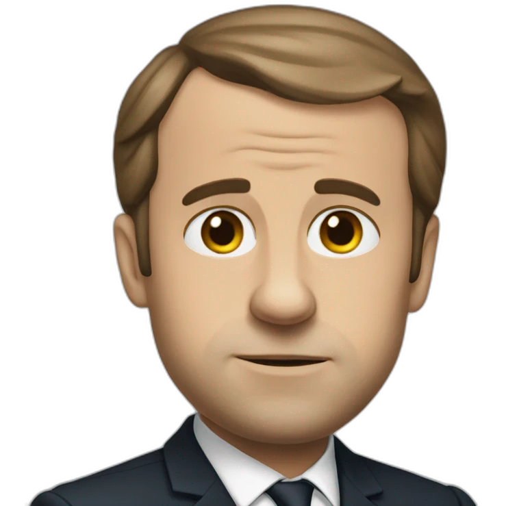 macron tres triste emoji