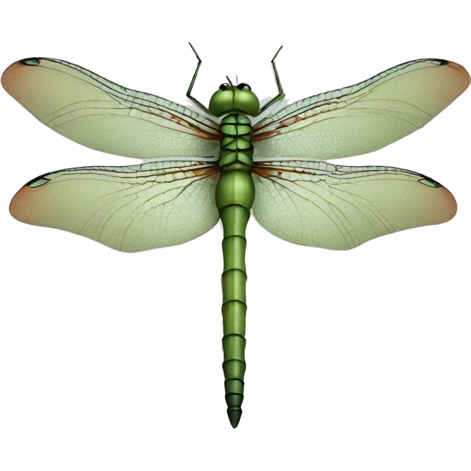 Elegant dragon fly icon emoji