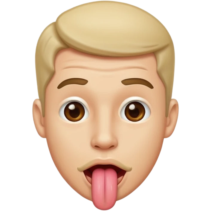 Tounge out whit handsome in the Side  emoji