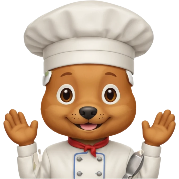 chef ginger dog emoji