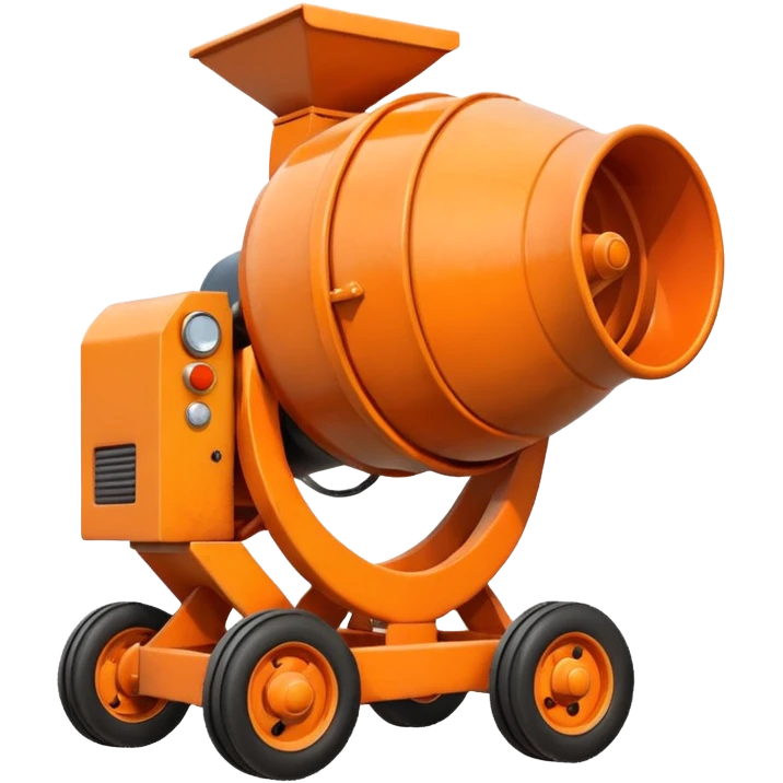 small orange concrete mixer emoji