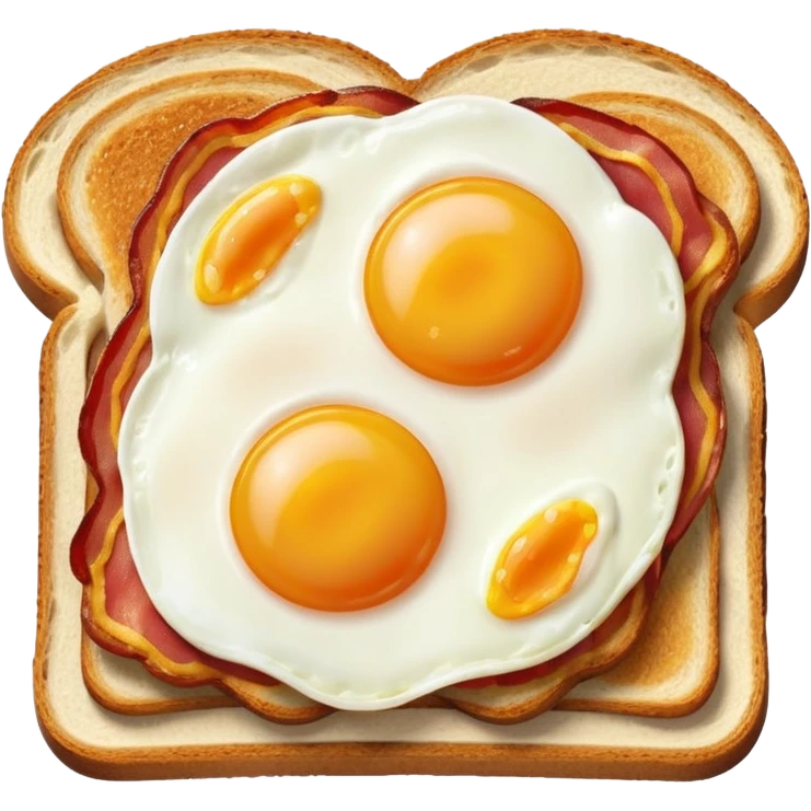 Egg and bacon toast emoji