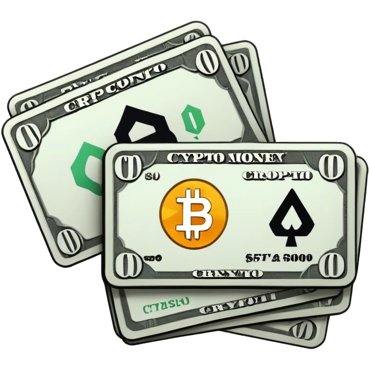 black money card with "CRYPTO" text on it emoji