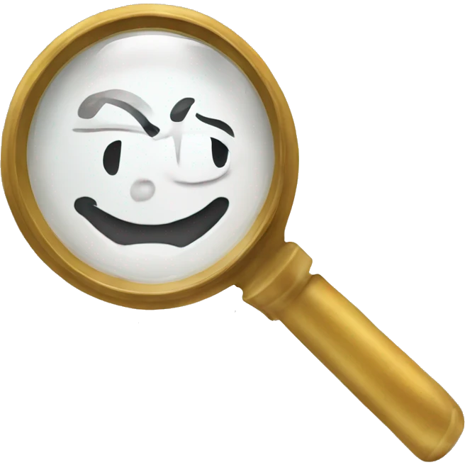 magnifying glass with a discount label emoji