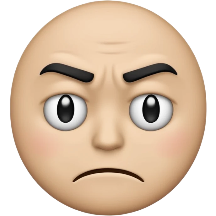 emoji face w a sad frown with a eyebrow mad frown  emoji