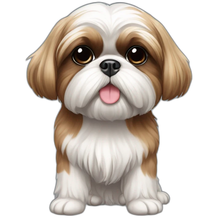 Dog American Shih Tzu full-body emoji