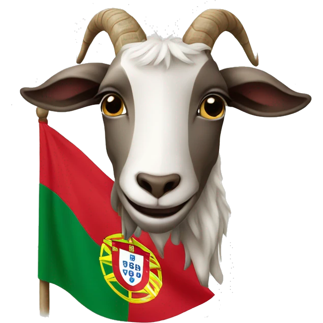 Goat and Portugal flag emoji