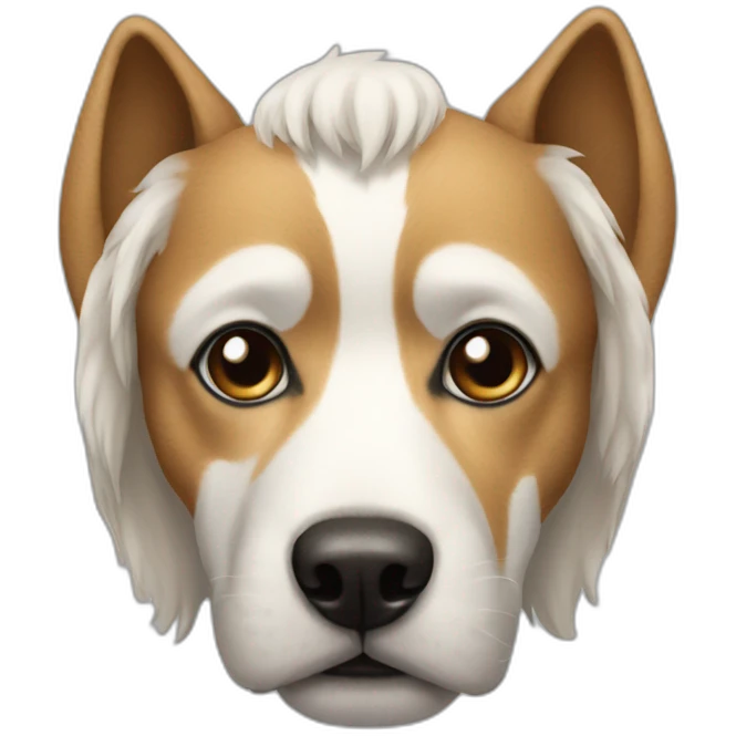 Dog White uman face emoji