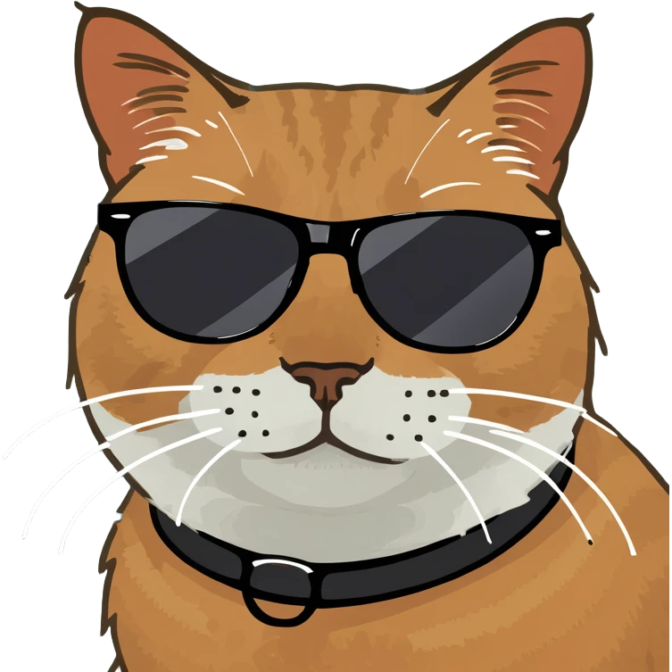 Cat with sunglasses emoji
