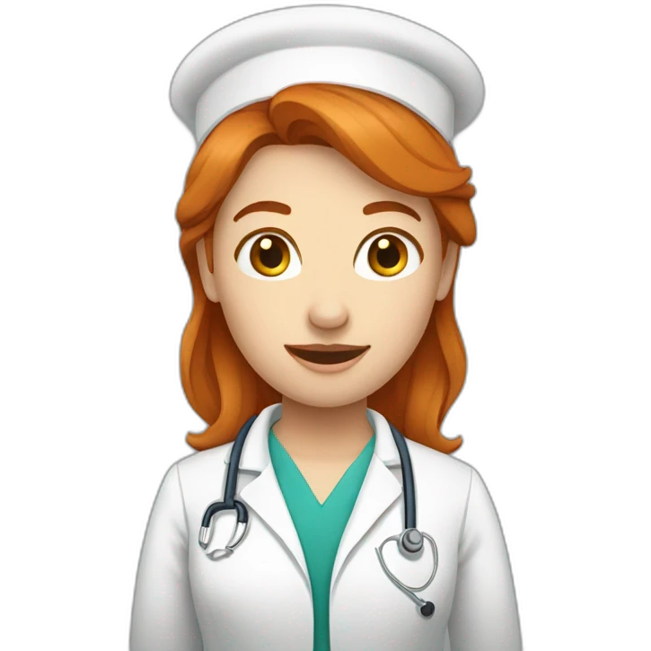 infirmière rousse emoji