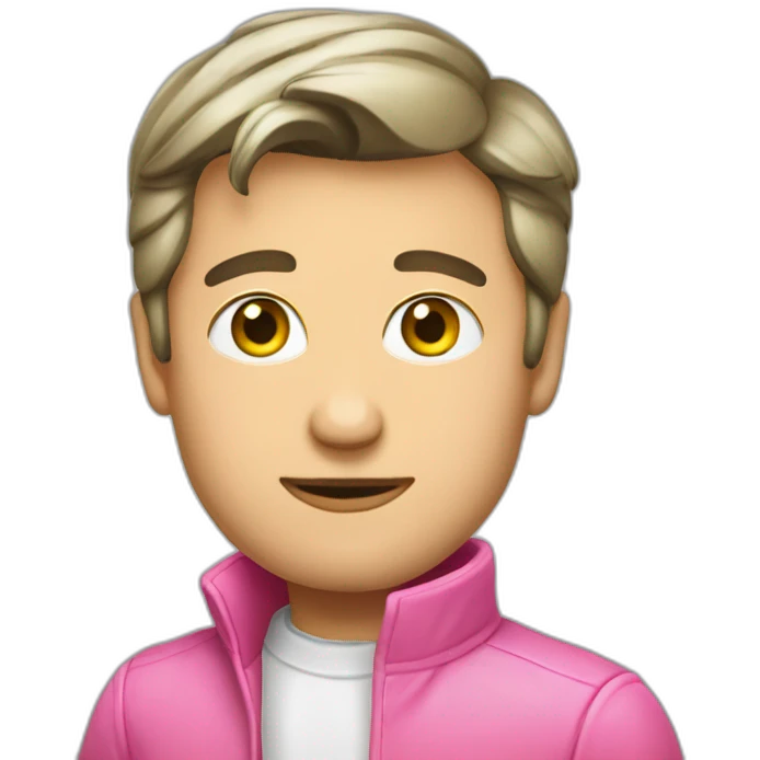 Zelenskyy wearing pink emoji