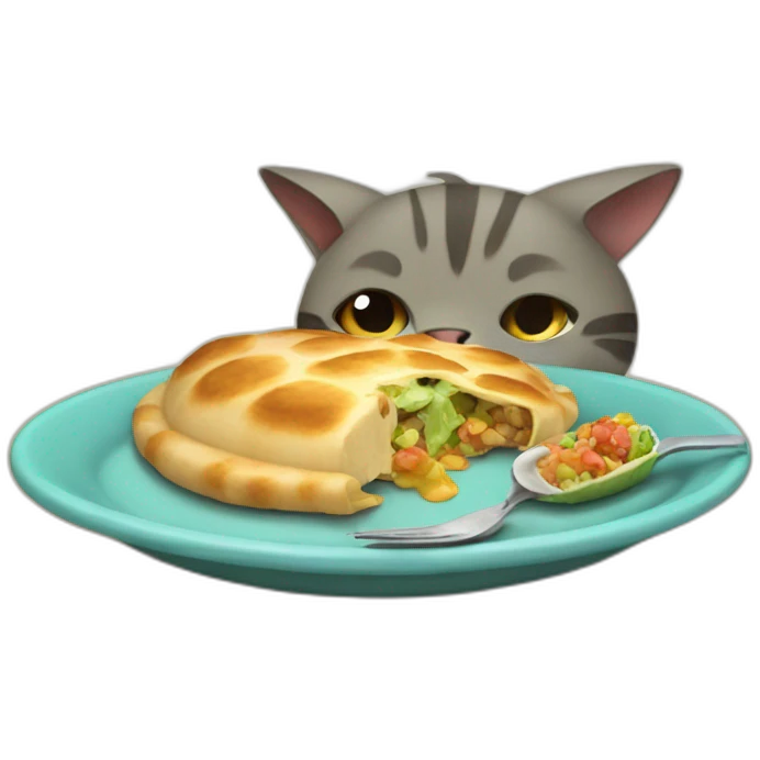 gato comiendo tortuga emoji