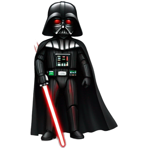 Dark Vador avec son sabre laser rouge e emoji