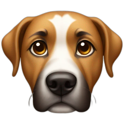 Dog with glass emoji