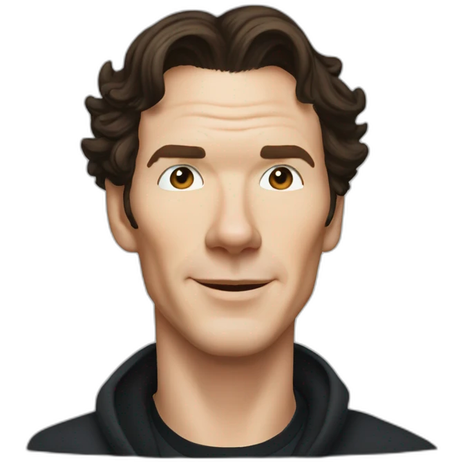 benedict cumberbatch wiht makbook emoji