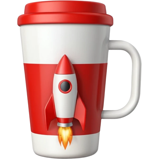Rocket coffee cup emoji