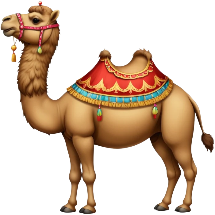 Vintage Arabian circus camel emoji