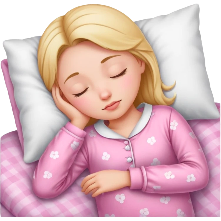 pink sleeping girl emoji